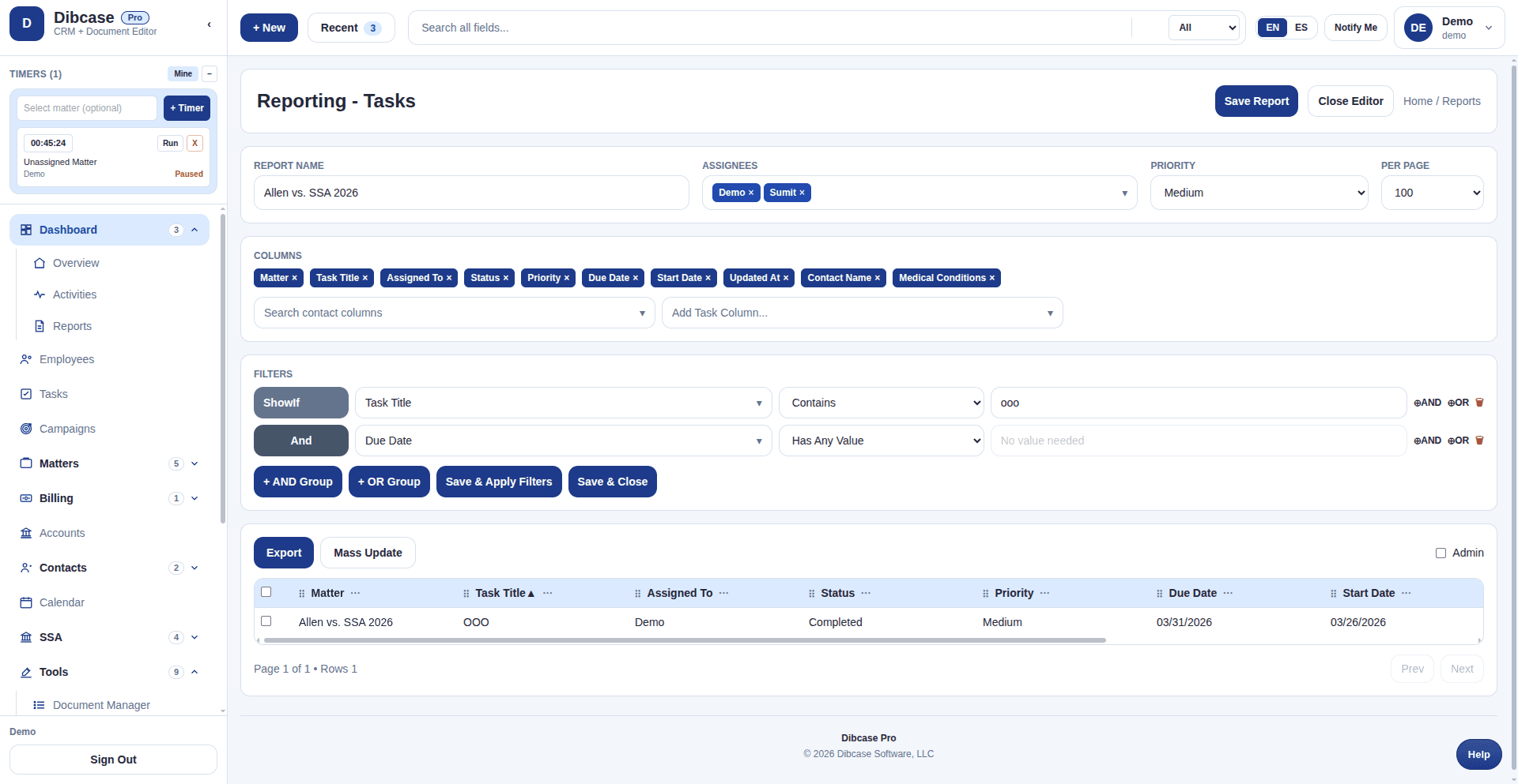 Dibcase workflow automation workspace preview